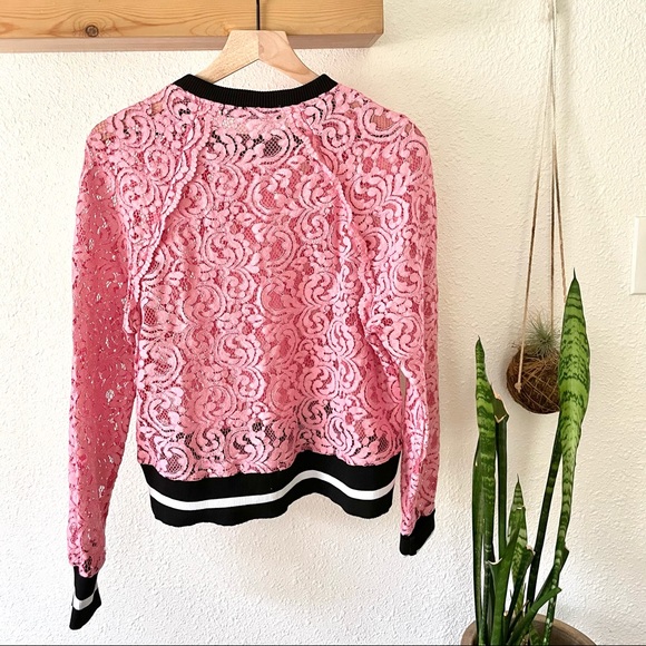 Zara oversized pink lace top - Picture 5 of 7